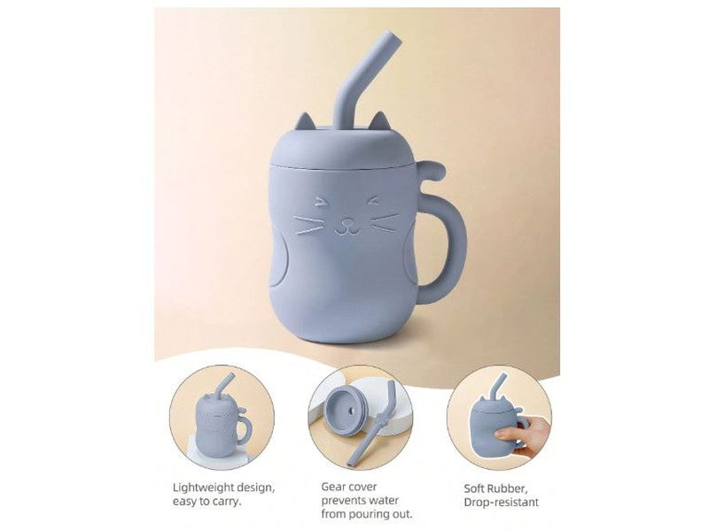 Tasse Paille en Silicone pour Bébé 150ml – avec Poignées