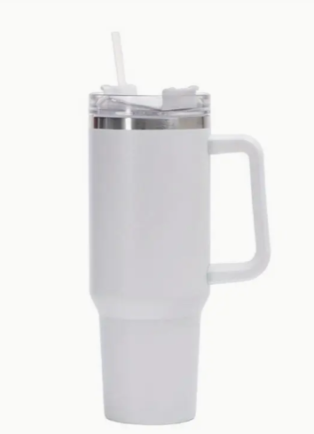 Gobelet Isolant Réutilisable en Acier Inoxydable – Style Stanley Cup blanc Dakar Dialy