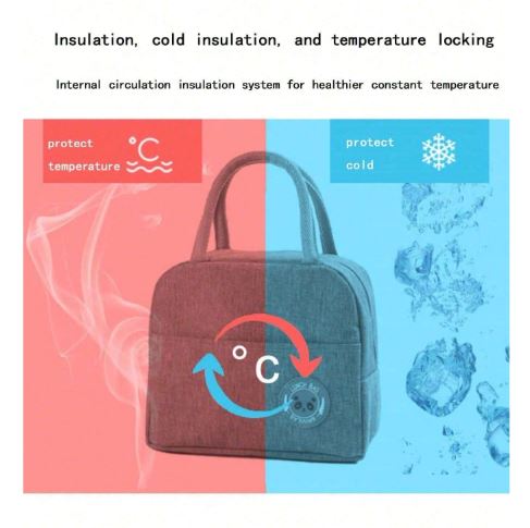 Sac isotherme portable déjeuner - Rose