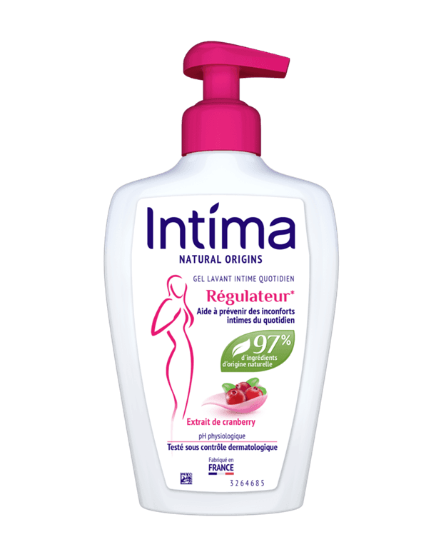 INTIMA Gel Lavant Intime Natural Origins - 200 ml, soin intime doux et régulateur. Disponible sur Dialy.sn