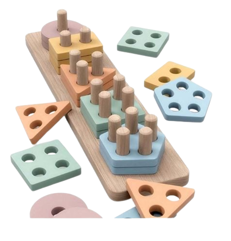 Jouet en Bois de Tri de Formes – Éducatif pour Tout-Petits 1 à 3 Ans Dialy - Dakar