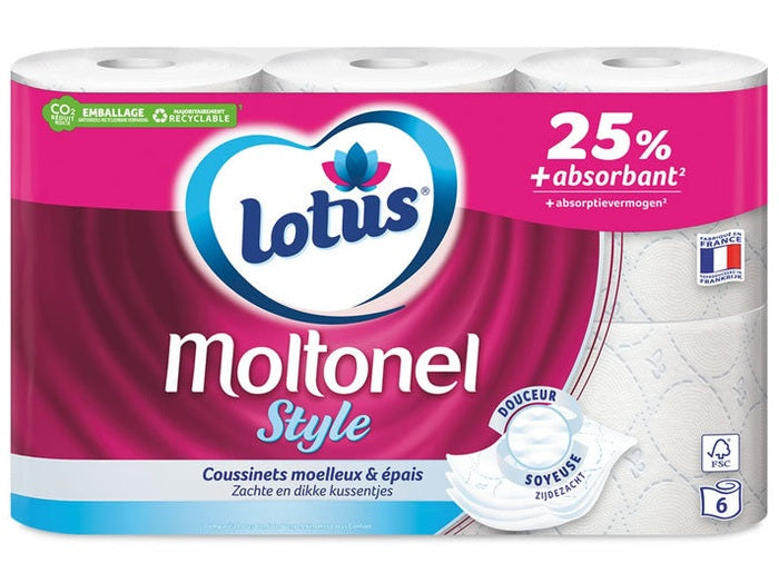 LOTUS Moltonel – Papier Toilette 6 Rouleaux Épais et Doux Dialy - Dakar