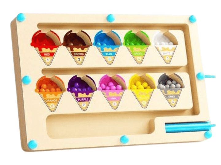 Labyrinthe magnétique avec chiffres – Jeu éducatif bois Dialy - Dakar