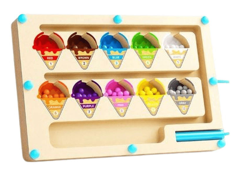 Labyrinthe magnétique avec chiffres – Jeu éducatif bois Dialy - Dakar