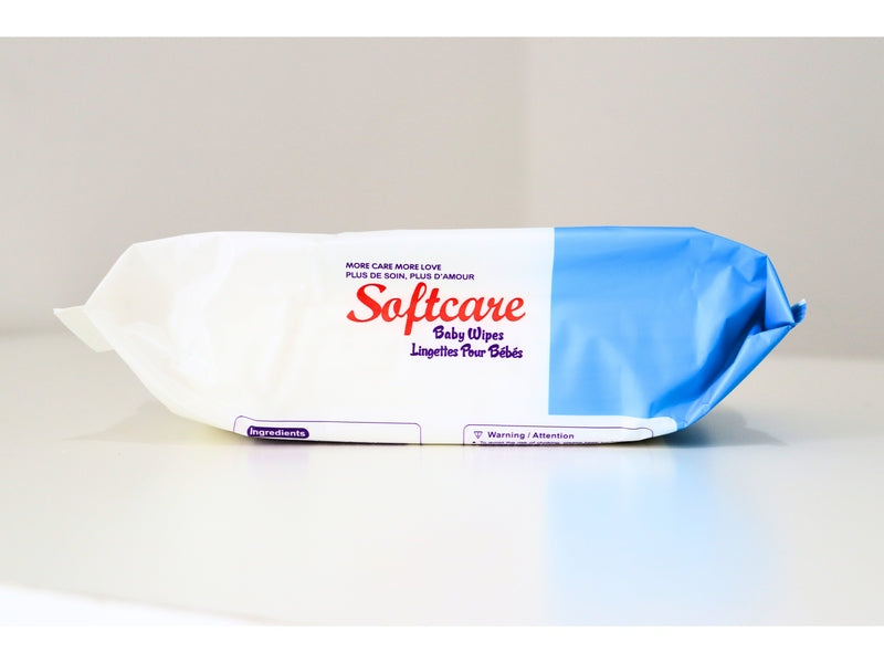 SOFTCARE – Lingettes bébé sans alcool – Lot de 80 pièces – Douces & hypoallergéniques