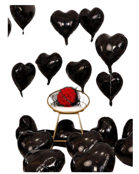 Lot de 10 Ballons en Feuille d'Alu Forme Cœur - 18 pouces  Dialy - Dakar