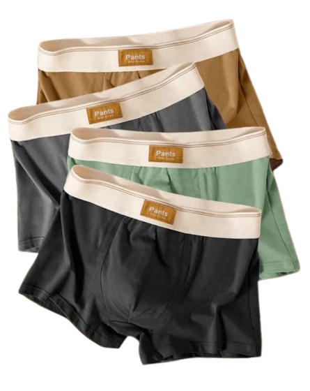 Lot de 4 Boxers Respirants et Confortables pour Homme – Noir Classique Dialy - Dakar