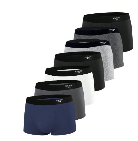 Lot de 7 Boxers Homme – Bordures en Blocs de Couleur, Style Décontracté Dialy - Dakar