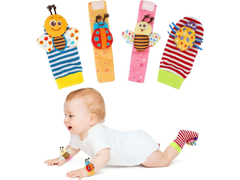 Lot de 4 jouets sensoriels pour bébé avec poignets et chaussettes, disponible à Dakar sur Dialy en 60 min
