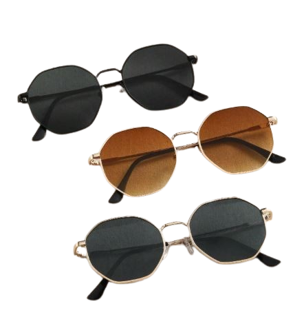 Lunettes de Soleil Géométriques Classiques – Lot de 3, Protection UV Dialy - Dakar