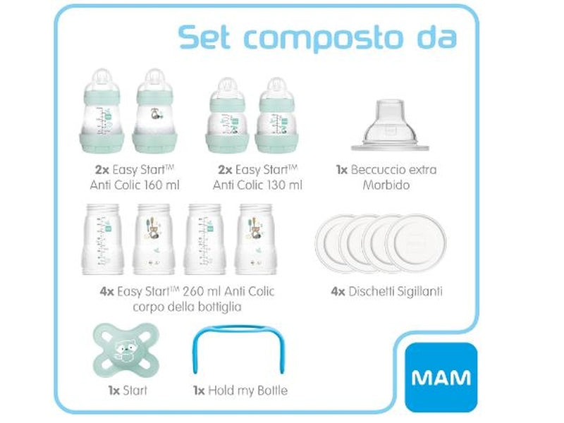 MAM - Biberon Anti-Coliques Easy Start  - Lot de 8 Biberons