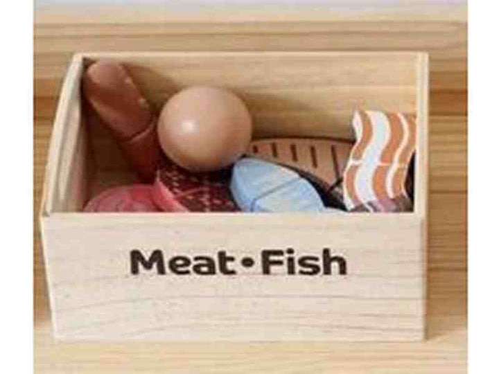 Ensemble de Jeu en Bois pour Enfants – Aliments Miniatures Inclus