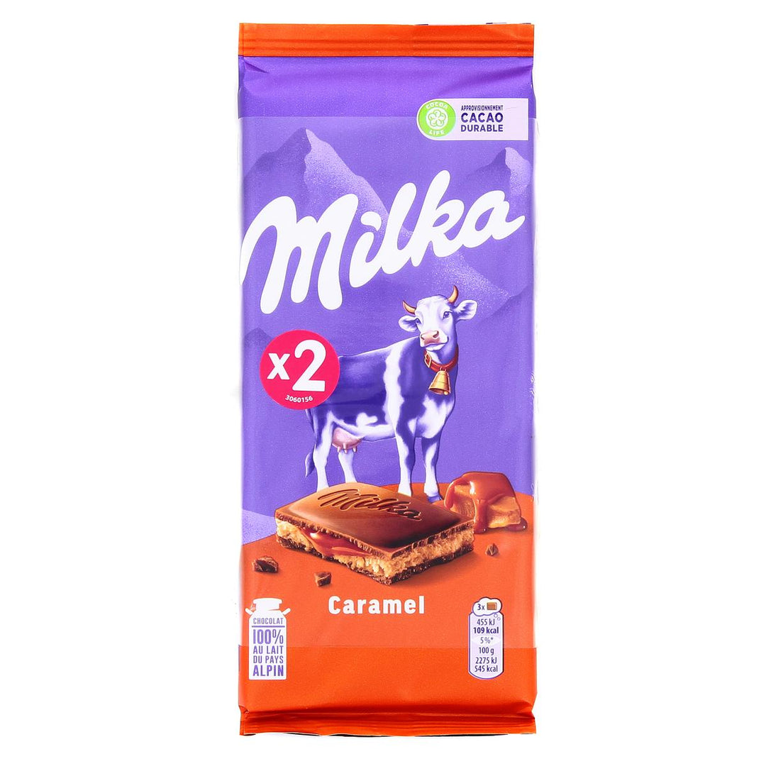 MILKA - Chocolat au Lait Goût Caramel - 2x100g DAKAR DIALY