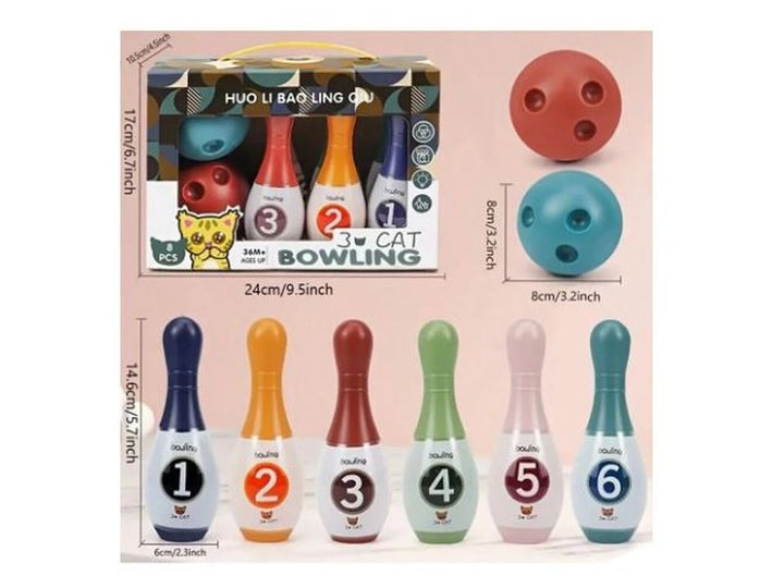 Jeu de bowling enfants – Quilles + boule – Ensemble jouet éducatif et fun