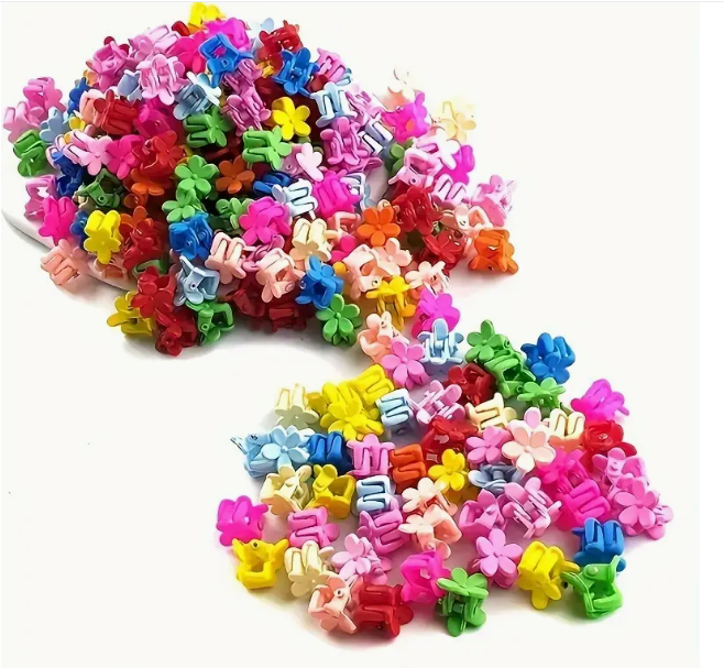Mini Pinces à Cheveux Fleur – Lot de 50 Accessoires Colorés Dialy - Dakar