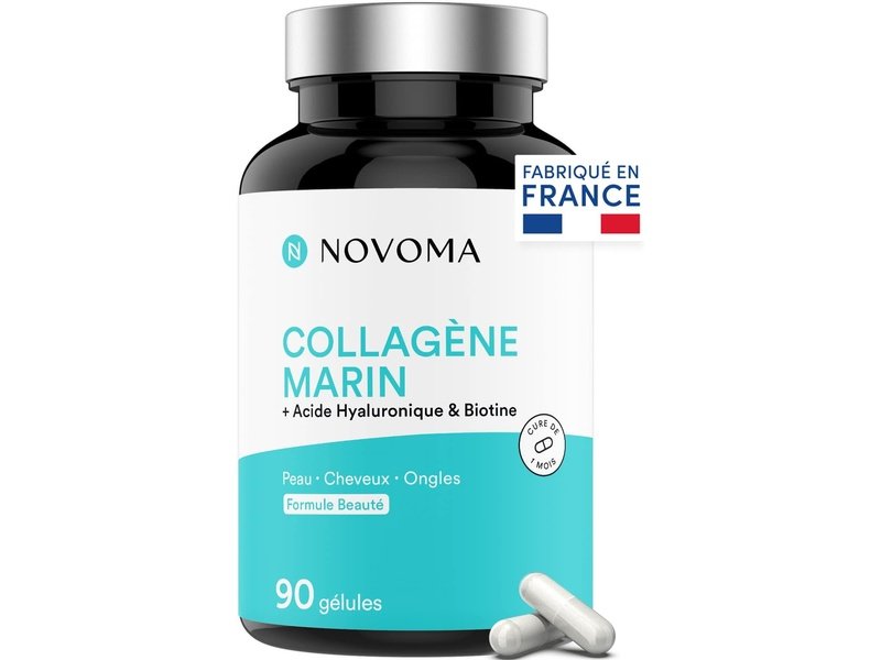 NOVOMA - Collagène Marin Novoma avec Acide Hyaluronique, 90 gélules DAKAR DIALY