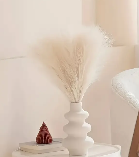 Lot de 15 brins d'herbe de pampa artificielle élégante