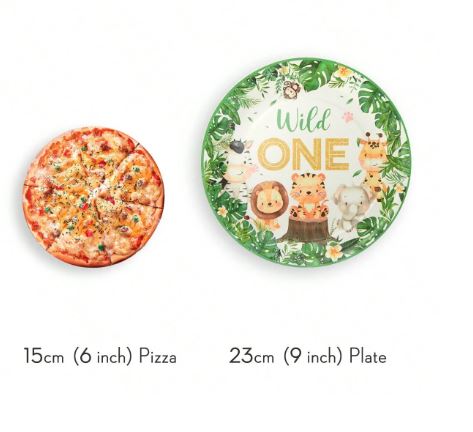 Set vaisselle jetable – Thème jungle, assiettes 7/9 pouces