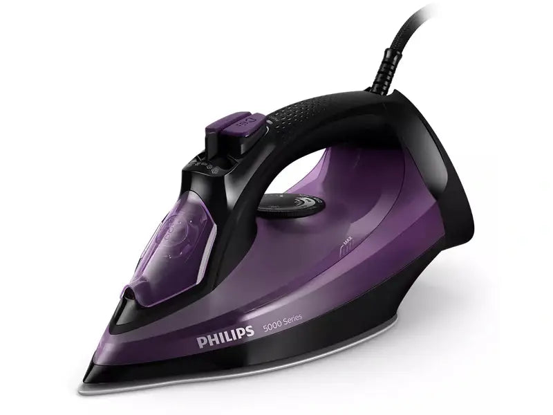 PHILIPS - Fer à vapeur 5000 Series, 2400 W de puissance, Semelle SteamGlide Plus, Système anti-calcaire DAKAR DIALY