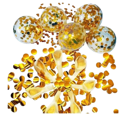 Ballons Or à Paillettes 12 Pouces – Lot de 15 Pièces