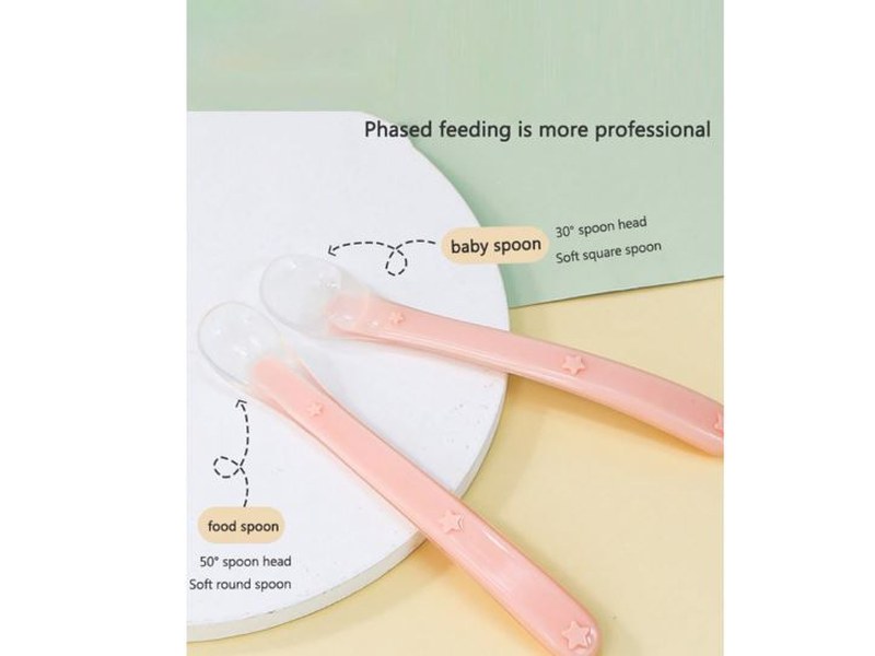 Cuillères Silicone Bébé Anti-bactérien – 2 Pièces