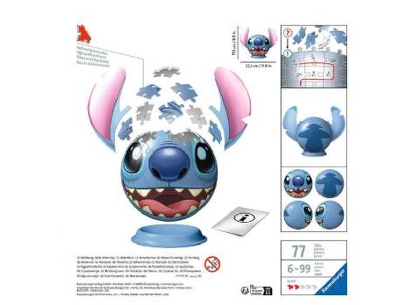 Ravensburger - Puzzle 3D Disney Stitch - 72 pièces