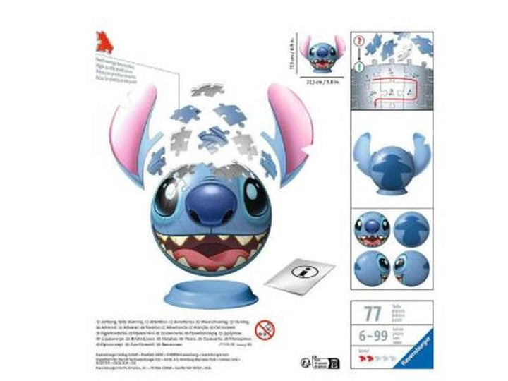 Ravensburger - Puzzle 3D Disney Stitch - 72 pièces