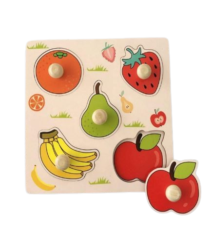 Blocs de puzzle en bois à thème fruit pour enfants, jouet éducatif pour développement cognitif, disponible à Dakar sur Dialy en 60 min