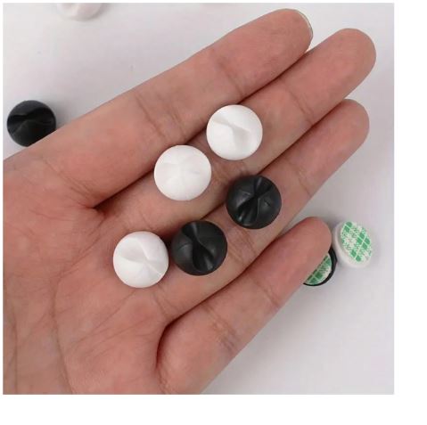 Pinces Câbles x5 – Fixation Murale Blanche