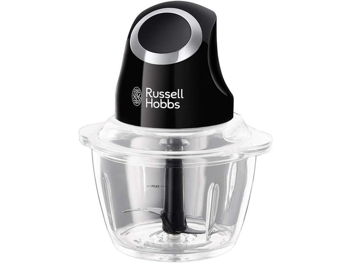 Mini hachoir électrique Russell Hobbs avec bol en verre et lames en acier inoxydable. Disponible à Dakar en 60min sur Dialy.sn