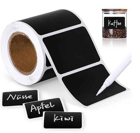 Rouleau d’étiquettes noires autocollantes – Avec marqueur blanc  Dialy - Dakar