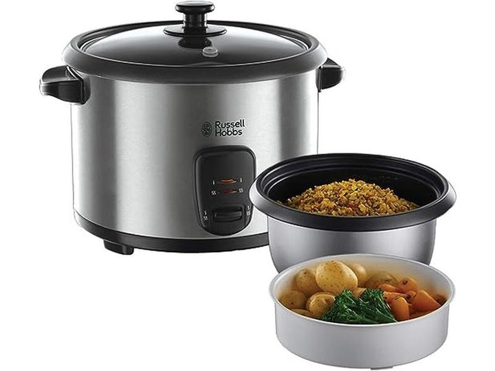 Cuiseur de riz Russell Hobbs 1,8L avec cuillère et dosette intégrées. Disponible à Dakar en 60min sur Dialy.sn