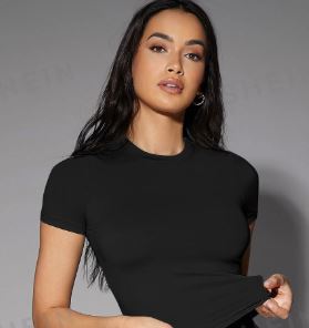 SILQUEE – T-shirt ajusté noir