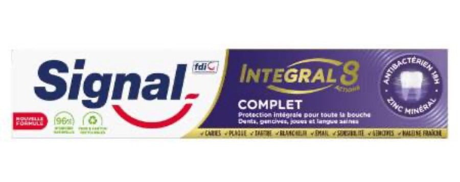 SIGNAL - Dentifrice Integral 8 Actions White – 75ML Dialy -Dakar
