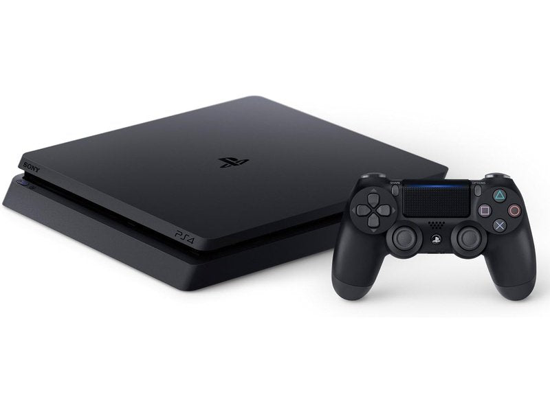 SONY - PlayStation 4 Slim 500 Go, Console PS4 Slim + 1 Manette Sans Fil DUALSHOCK 4 V2, Châssis F, Couleur  Jet Black Dialy - Dakar
