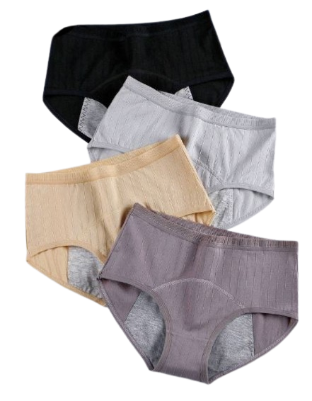 Sous-vêtements  modèles triangle allongeants, anti-fuites, 4 pièces , taille S