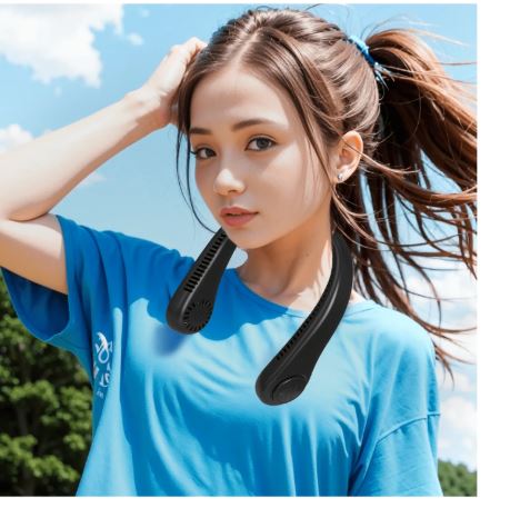 Ventilateur de Cou Portable – Mains Libres et Rechargeable