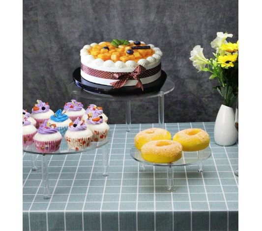 Support de gâteau rond en acrylique