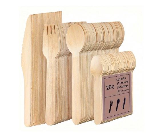 Set de couverts en bois jetables – 200 pièces 100% naturels Dialy - Dakar