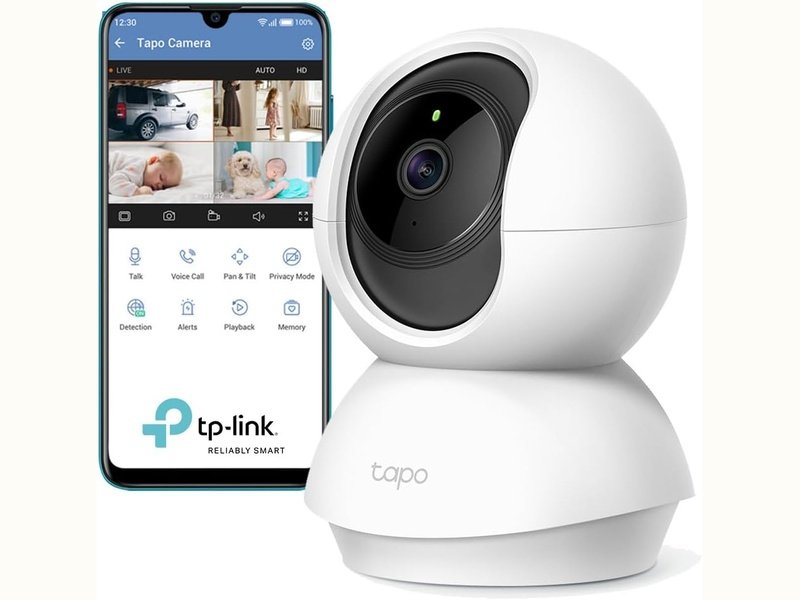 TAPO - Caméra de Surveillance Intérieure 1080P avec Rotation 360° et Alertes Instantanées Dialy - Dakar