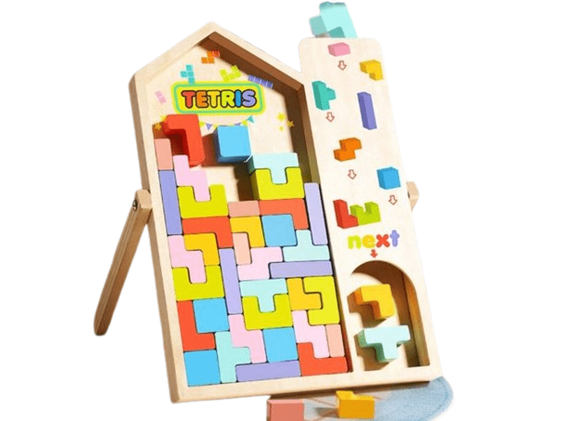 TETRIS - Puzzle en Bois Éducatif 3D pour Enfants de 4 à 10 Ans, Blocs Colorés et Épais Dialy - Dakar