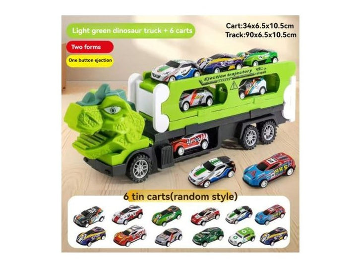 Dinosaure Transporteur avec Voiturettes – Jouet 2 en 1 Enfant