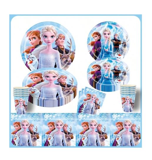 Vaisselle anniversaire thème Frozen – Ensemble - 51 pièces Dialy - Dakar