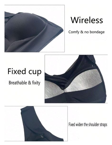 Lot de 2 Soutiens-Gorge Push-Up Sans Couture – Bonnets Fixes