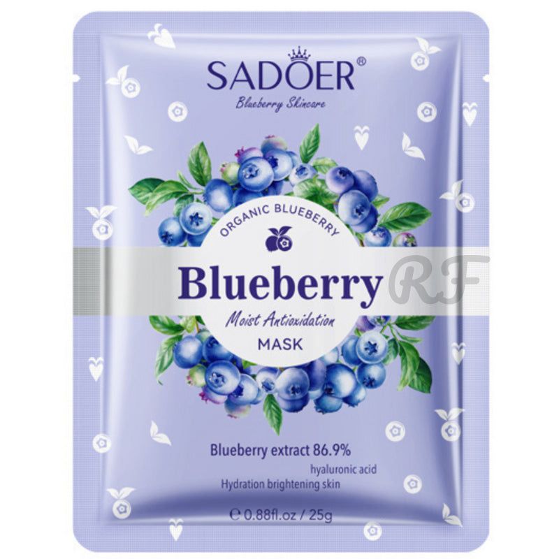 SADOER Blueberry masque hydratant antioxydant à la myrtille,25g
