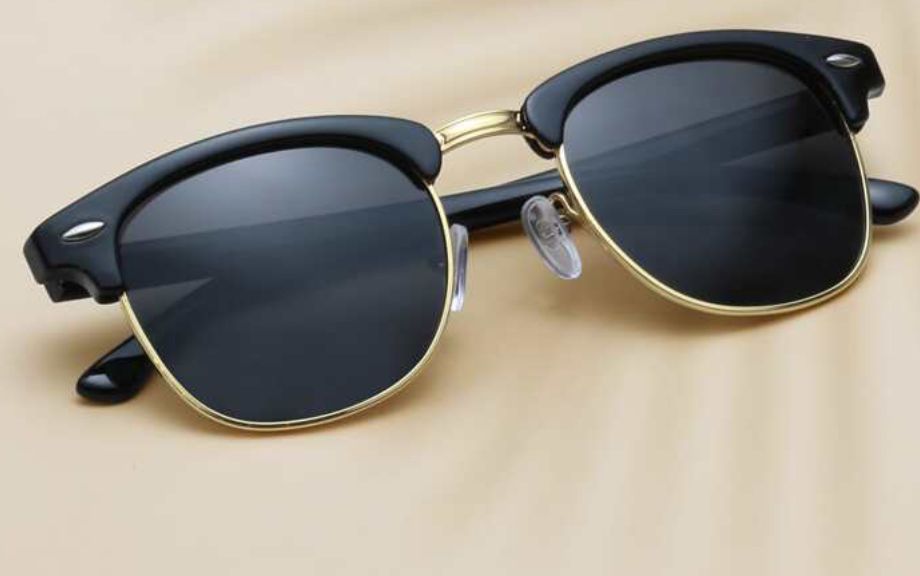Lunettes de soleil monture dorée métal