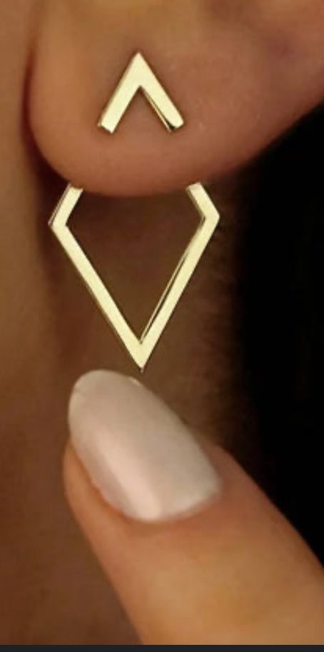 Boucles d'Oreilles losange dorée