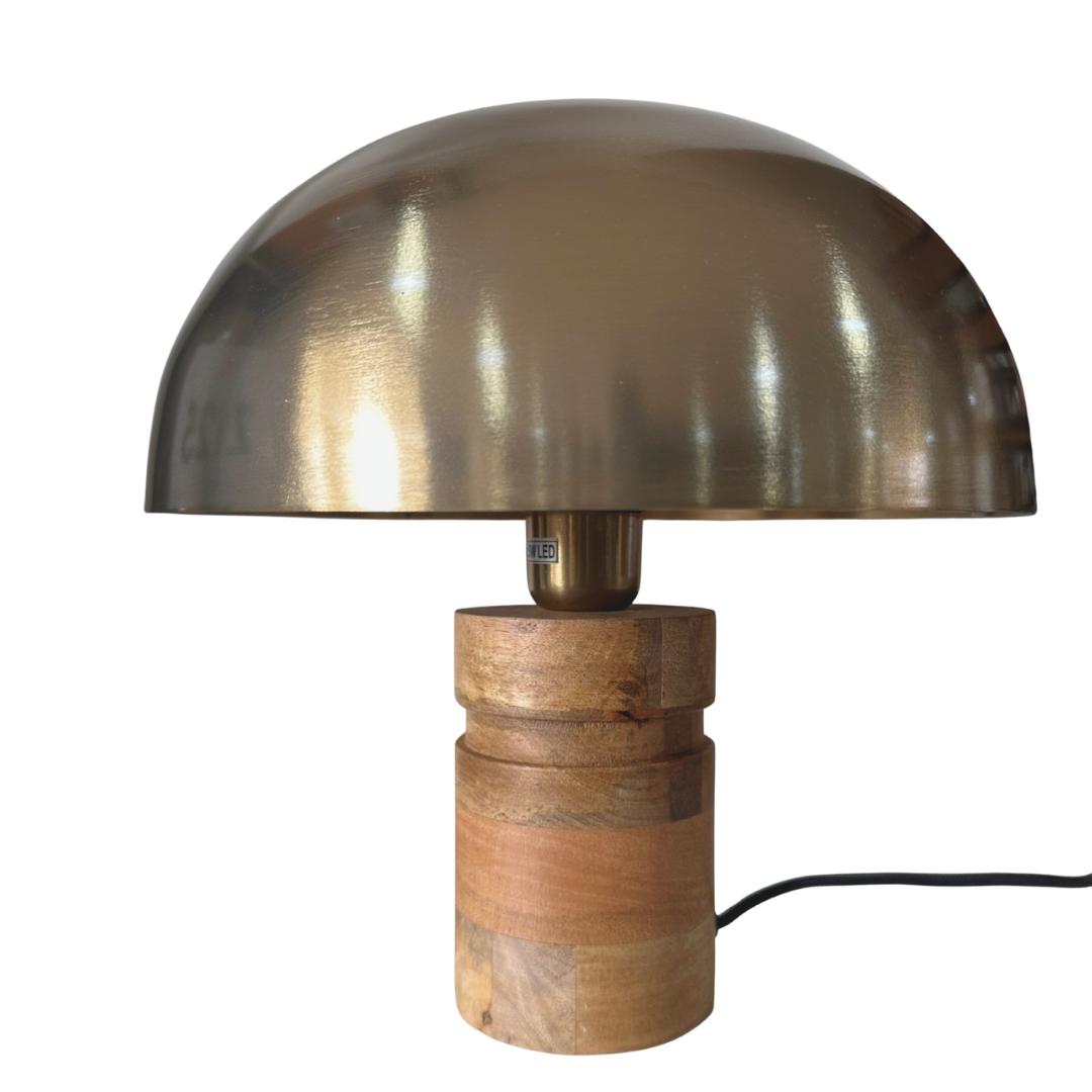 Petite lampe de chevet en boit et métal