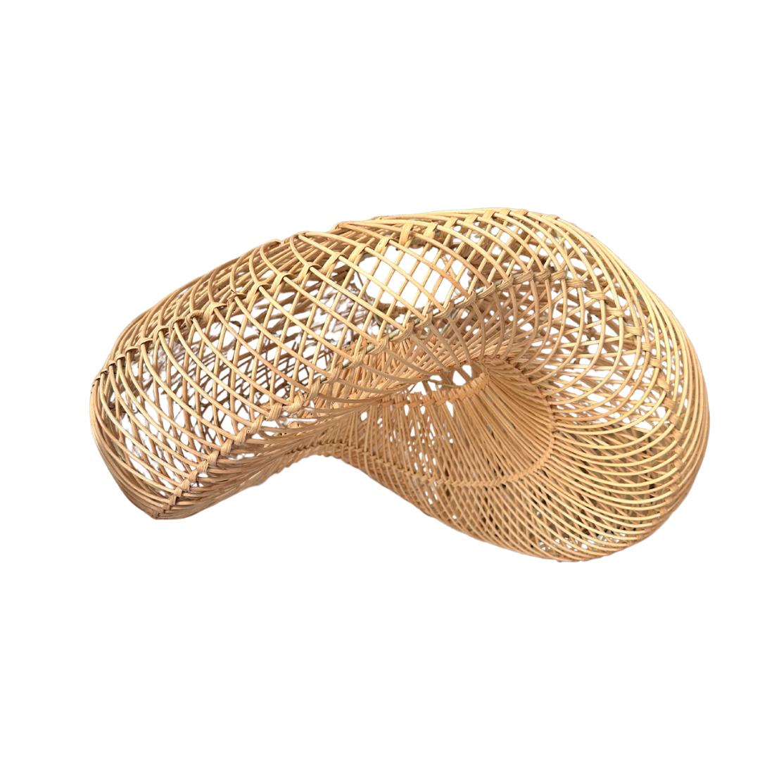 Suspension plafond en rotin naturel