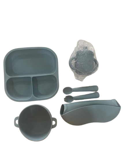 Set Repas Bébé en Silicone – Antidérapant, Sevrage Alimentaire Facile